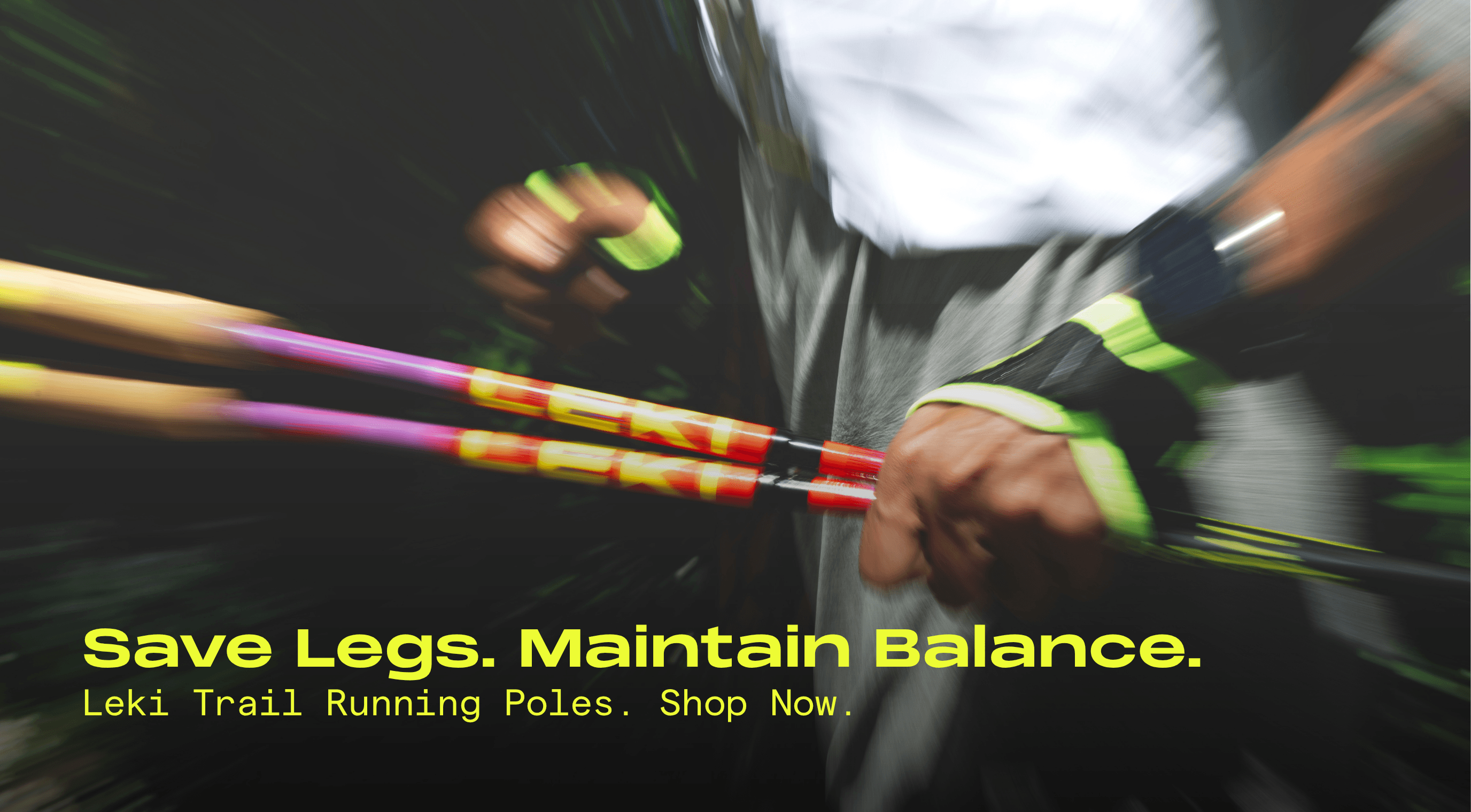 Save Legs. Maintain Balance. Leki Trail Running Poles.